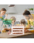 Автоматично плъзгаща се кутия за съхранение на яйца 30 броя